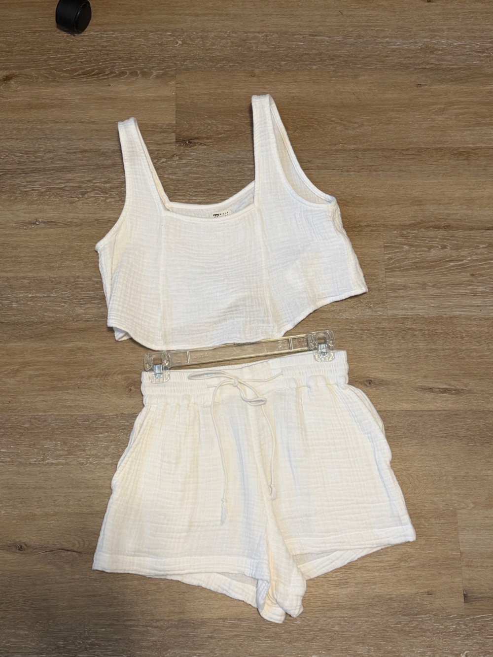 Women’s Matching SET Billabong Open Skies Woven Short and Crop Top Set S M - Picture 2 of 6